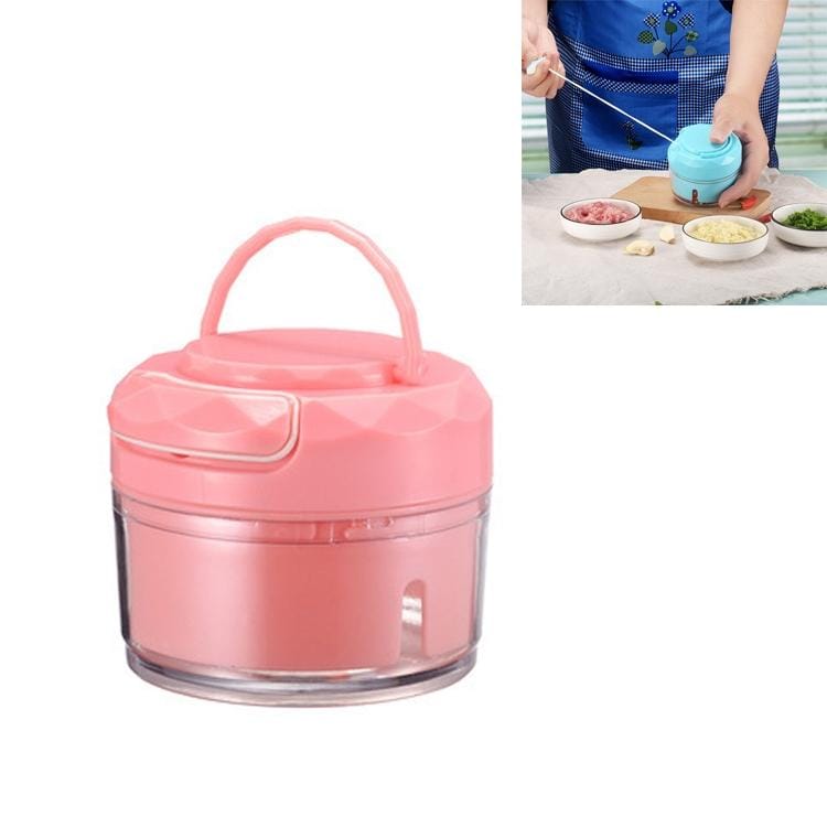 Home Kitchen Manually Pull Garlic Pounded Garlic Machine Ginger Minced Garlic Crusher (Pink)
