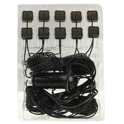 Car Blue 10 LED Decorative Light, DC 12V, Cable Length: 2.5m (Blue Light)