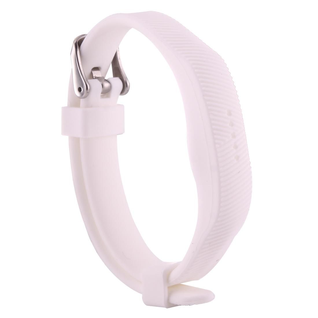 For Fitbit  Flex 2 Bracelet Watch Oblique Texture Silicone Watchband, Full Length: 25cm (White)