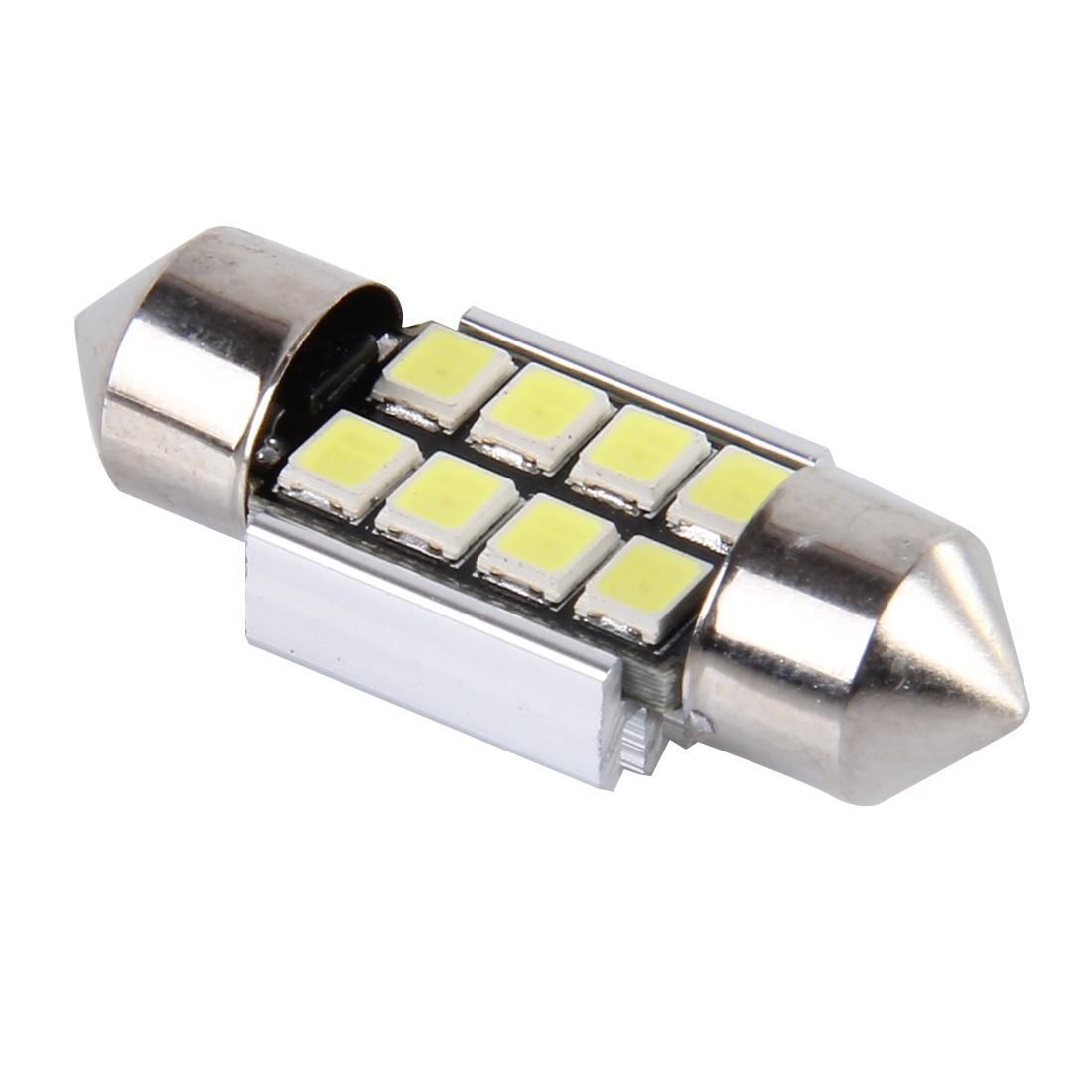 2 PCS 31mm Festoon 3W 300LM White Light 8 LED 3528 SMD Canbus Error-Free Car Reading Lamps,  DC 12