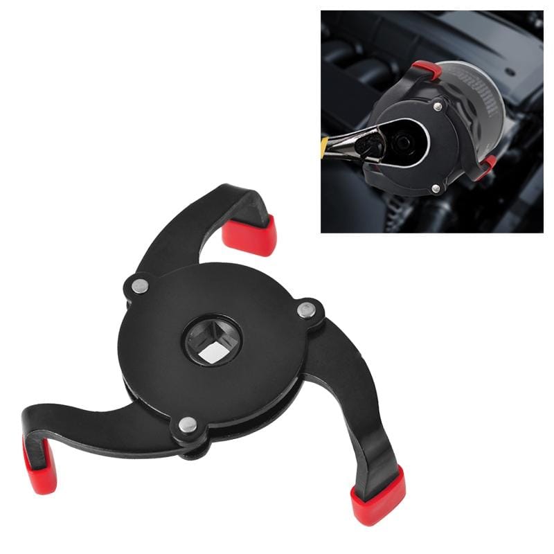 Car repair tools Oil Filter Wrench Tool with 3 Jaw Remover Tool for Cars Filter removal tool 3/8 inch interface (Orange)