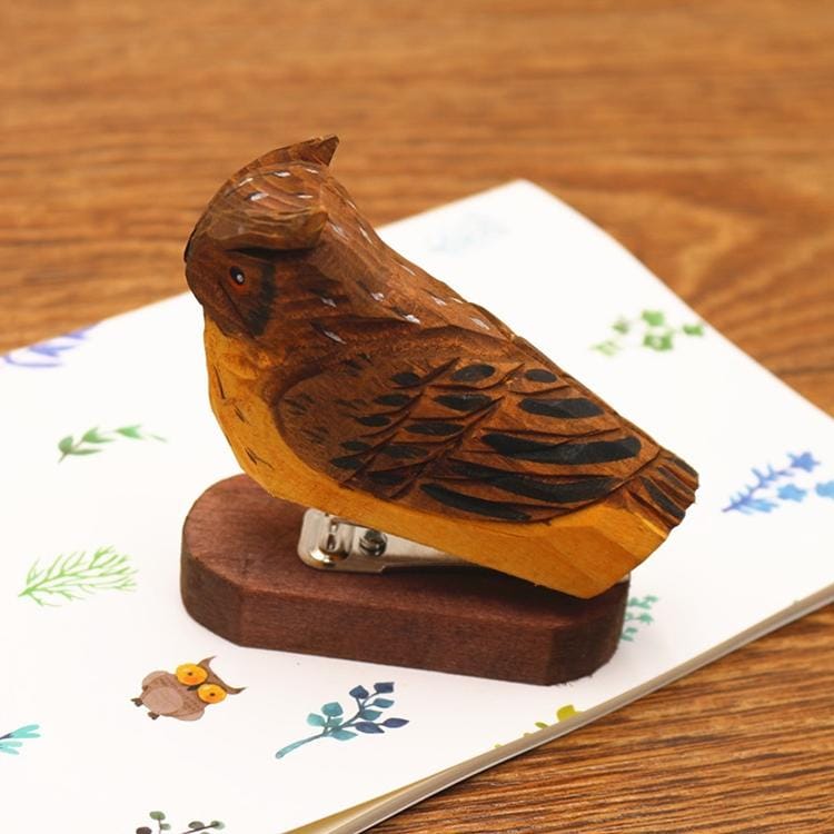24/6 26/6 Handmade Wood Animal Mini Stapler Paper Office School Smart Home Kit (Style4)