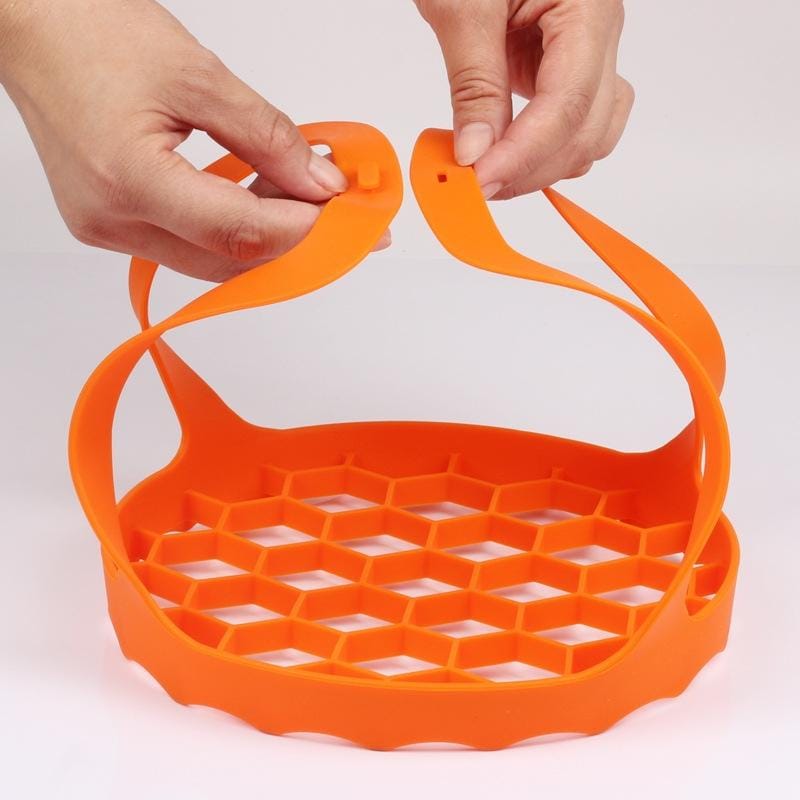 2 PCS Silicone Steamer Egg Cooker Silicone Steamer Basket, Size:6.5 Inches (Purple)