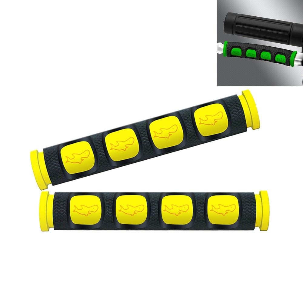 2 PCS Motorcycle Modification Accessories PVC Horn ShapeHand Grip Cover Handlebar Set (Yellow)