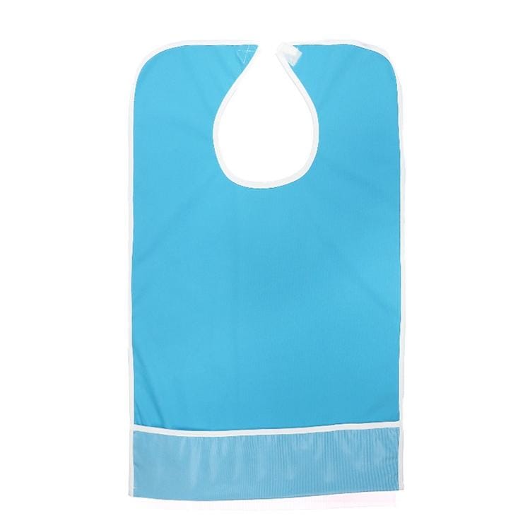 Adult Eat Meal Waterproof Bib, Size:50x80cm (Single Layer Sky Blue)