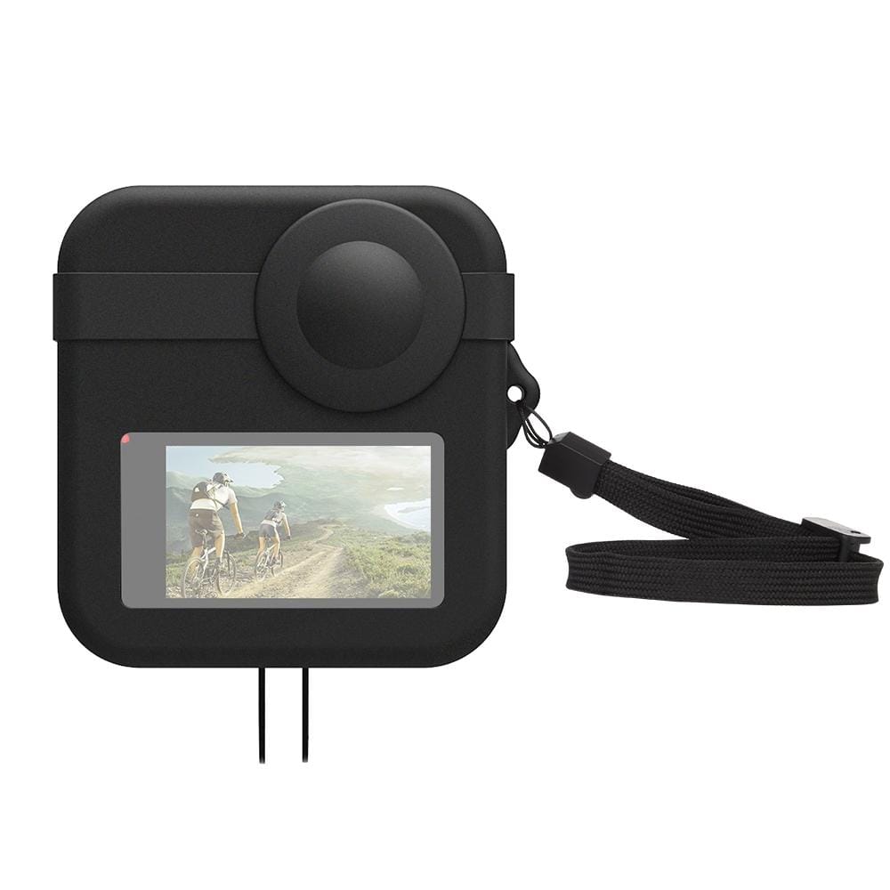 PULUZ for GoPro Max Dual Lens Caps Case + Body Silicone Protective Case (Black)