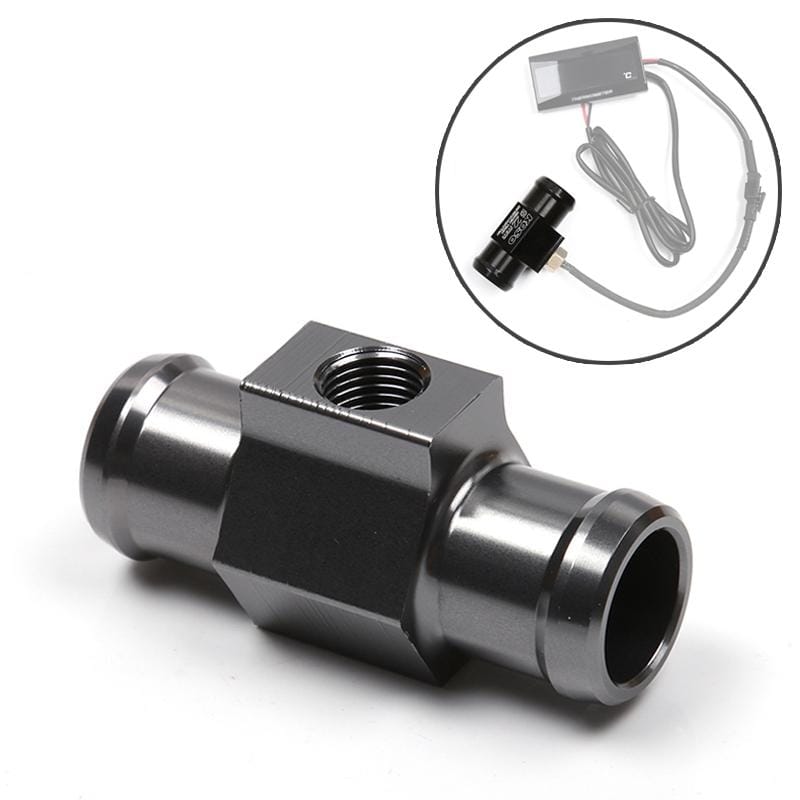 Motorcycle Modification Parts Universal CNC Aluminum Water Temperature Gauge Sensor Joint Transfer Interface, Size: 22mm (Silver Grey)