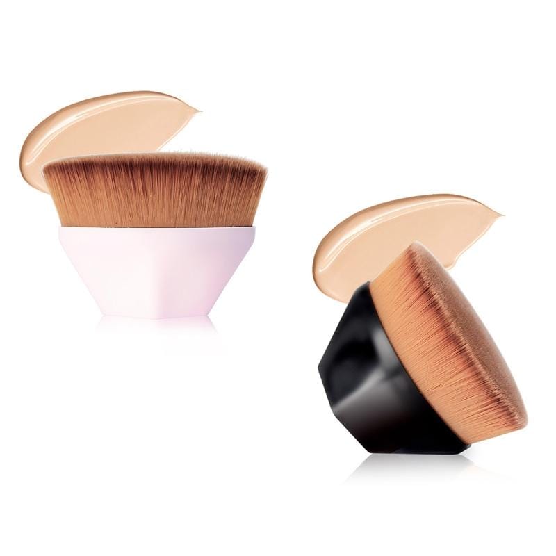 Petal Foundation Brush BB Cream Makeup Brushes Loose Powder Brush Flat Kit Pincel Maquiagem (Black)