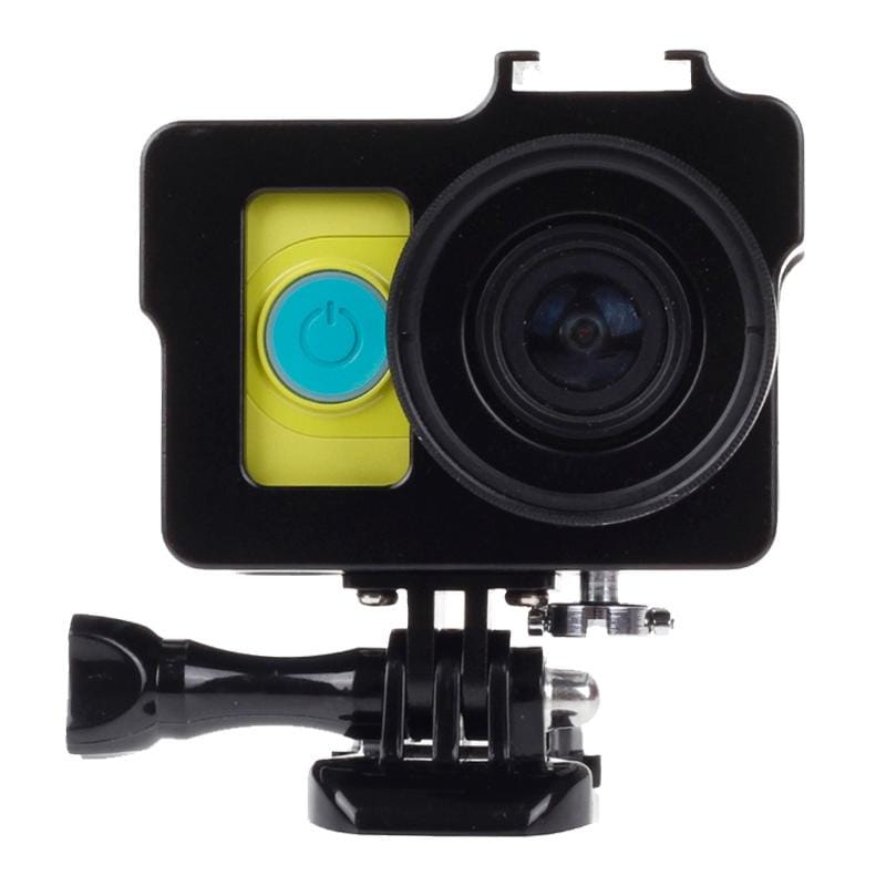 Housing Shell Metal Protective Cage with Basic Mount + Screw + UV Lens Filter for Xiaoyi (Black)