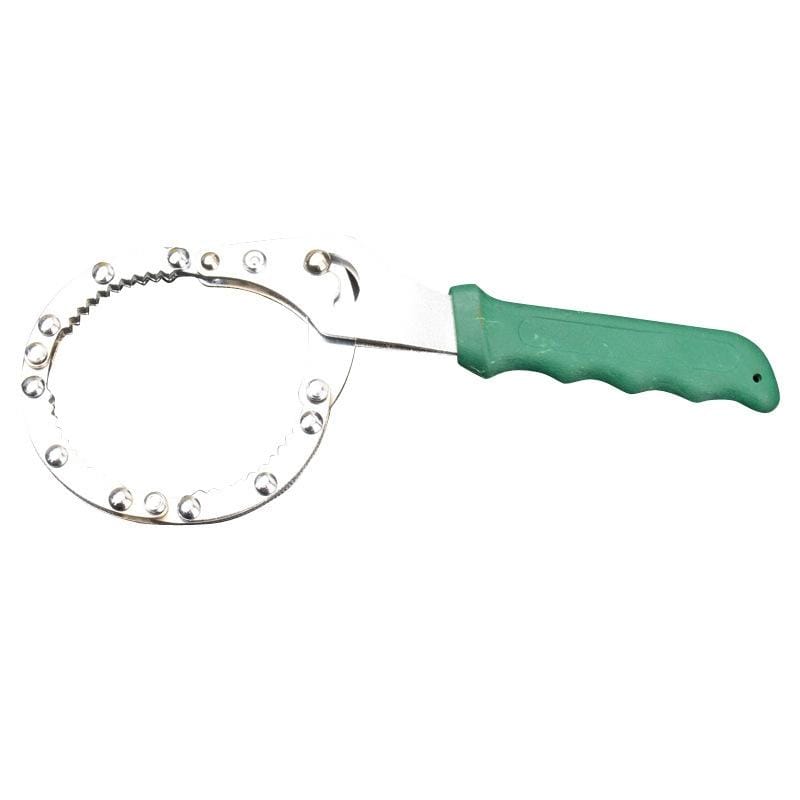 Adjustable Filter Wrench Fast Oil Filter Spanner, Size:M (Green)