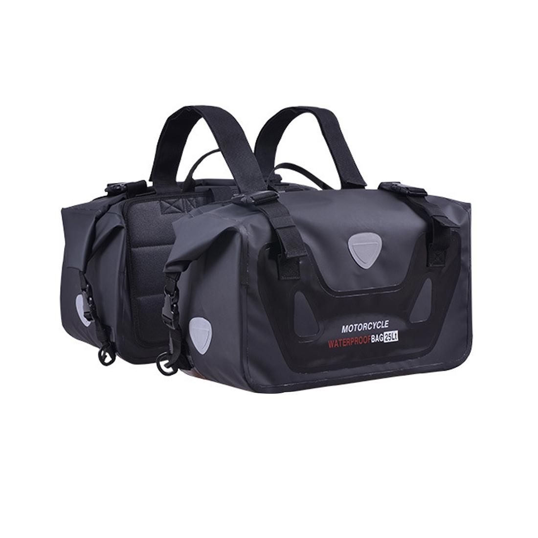 CUCYMA WB-1601 Motorcycle Waterproof Saddle Bag Travel Side Bag (Black)