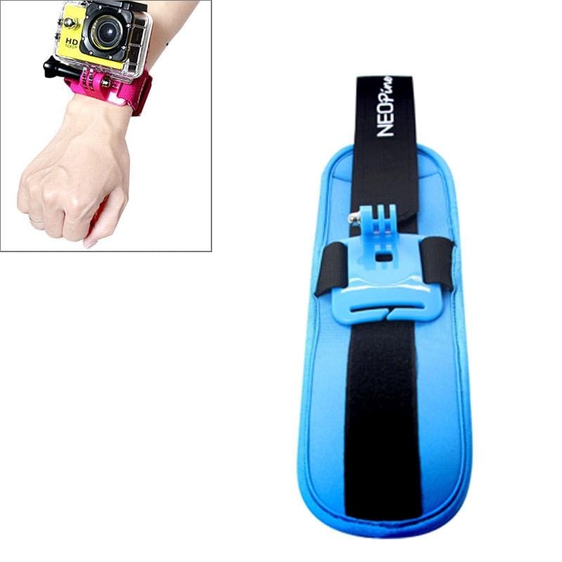 NEOpine Sports Diving Wrist Strap Mount Stabilizer 90 Degree Rotation for GoPro  NEW HERO /HERO6   /5 /5 Session /4 Session /4 /3+ /3 /2 /1, Xiaoyi and Other Action Cameras (Blue)