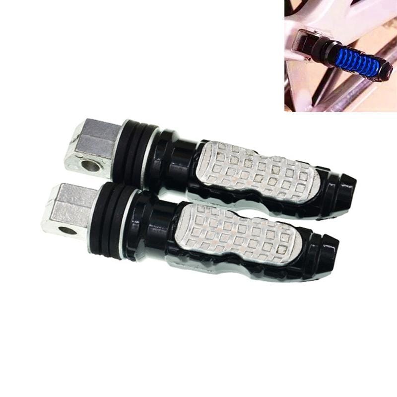 Universal Motor Bike Footpegs Foot Rests Rear Pedals Set Motorcycle Modification Accessories (Silver)