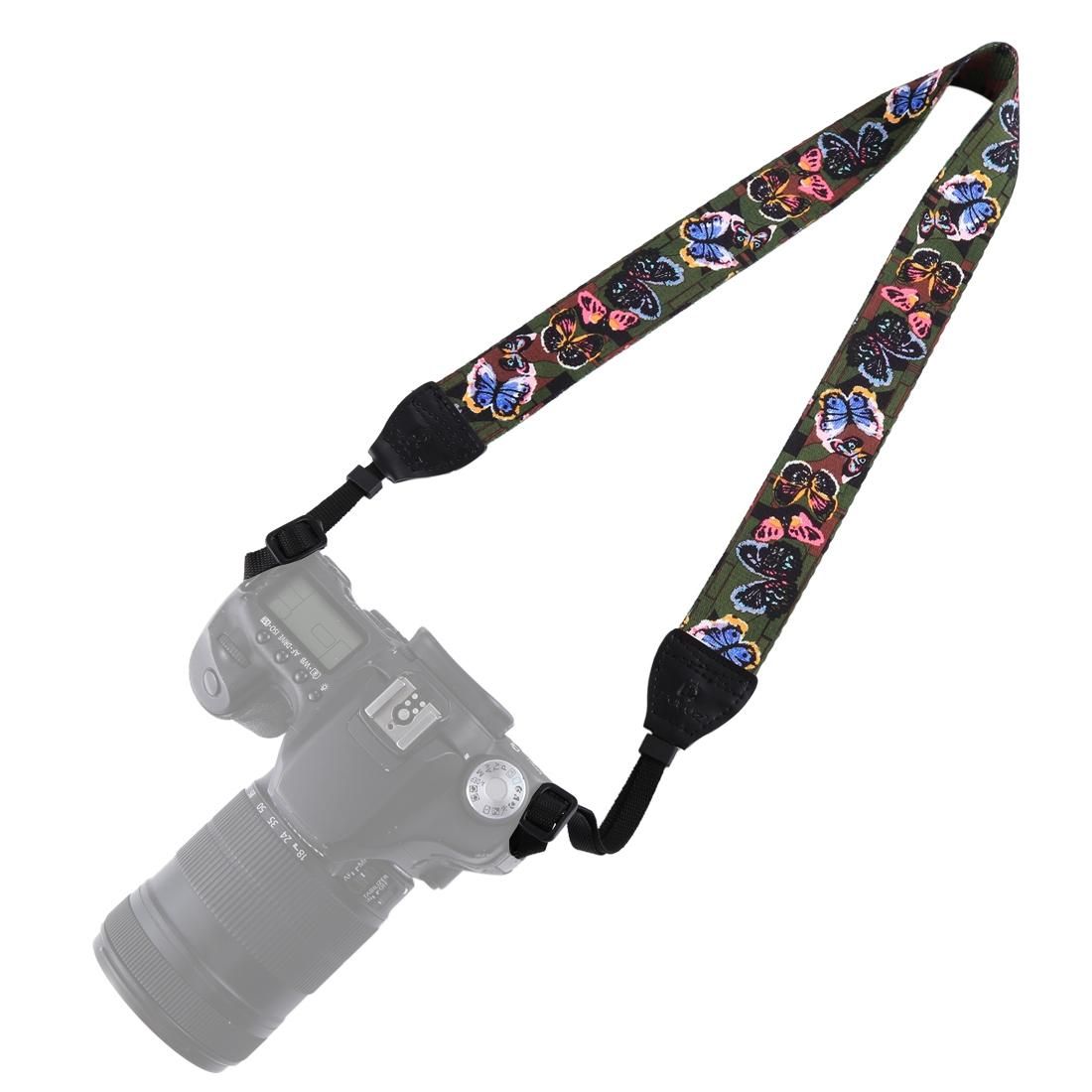 PULUZ Retro Ethnic Style Multi-color Series Butterflies Shoulder Neck Strap Camera Strap for SLR / DSLR Cameras (Style1)