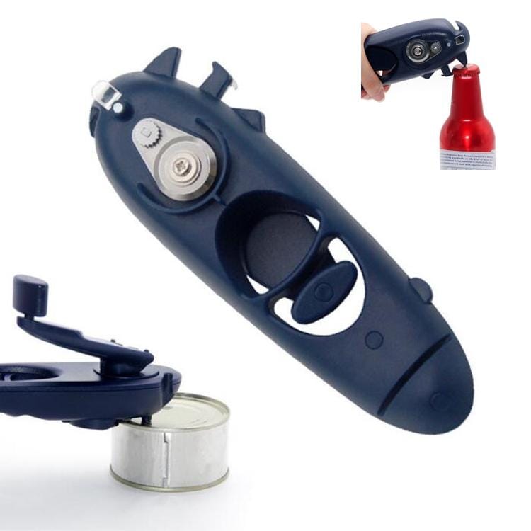8 in 1 Stainless Steel Multifunctional Hand-canned Bottle Opener (Dark Blue)