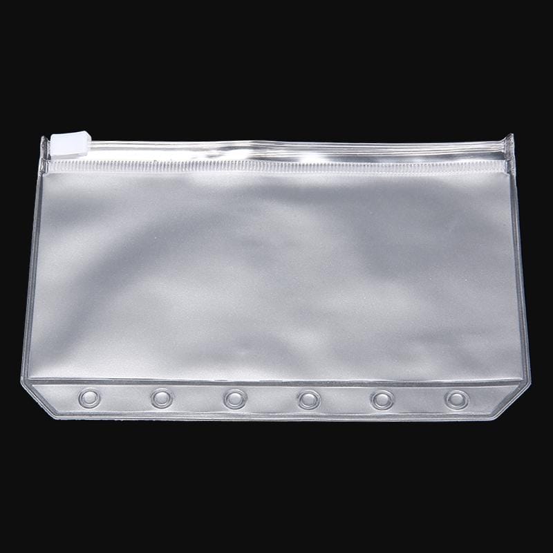 3 PCS Bill Bag Business Card Pull-edge Loose-leaf Pocket Insert PVC Zipper Storage Bag A6 M