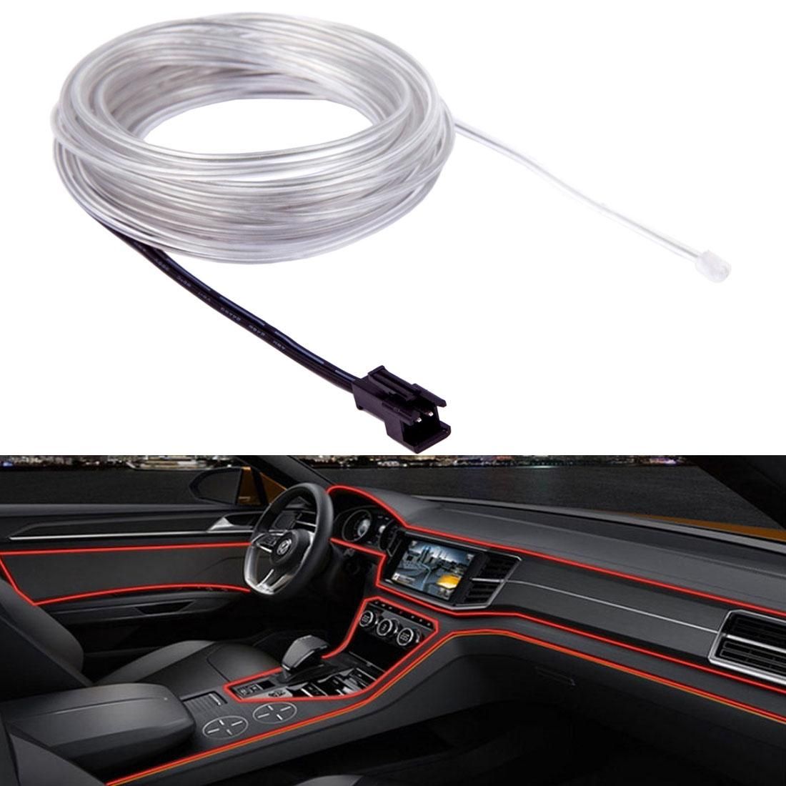 Waterproof Round Flexible Car Strip Light with Driver for Car Decoration, Length: 5m (Style1)