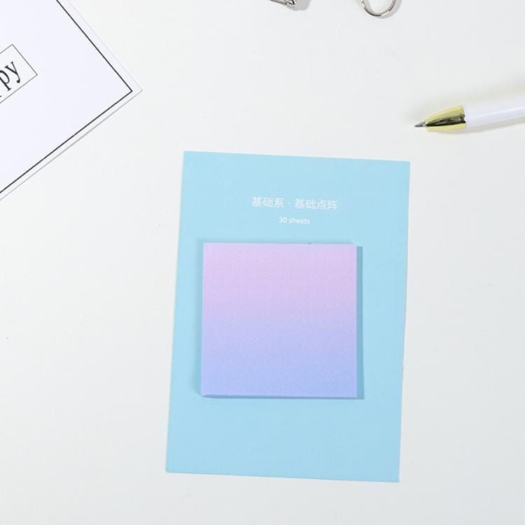 8 PCS Rainbow Gradient Memo Pad Paper Sticky Notes Notepad Stationery Basic lattice