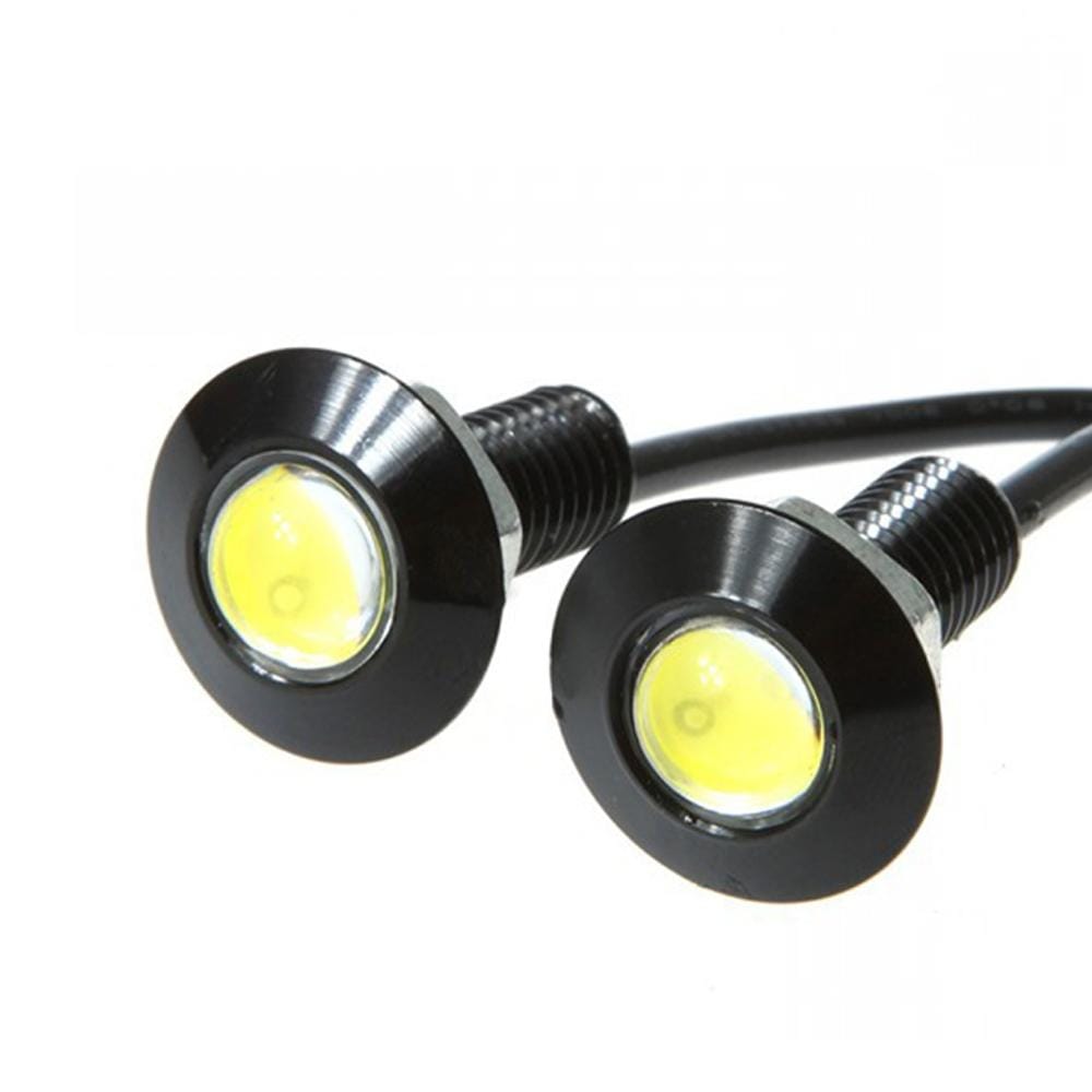 10 PCS 23mm 1.5W DC9-80V Motorcycle Eagle Eye Light Single Lens (Yellow Light)