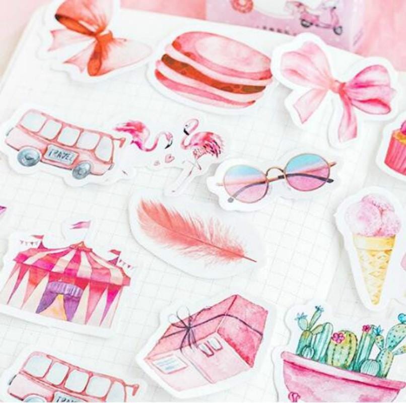 3 PCS Women Hearts Series Stickers Creative Handbooks DIY Decorative Stickers