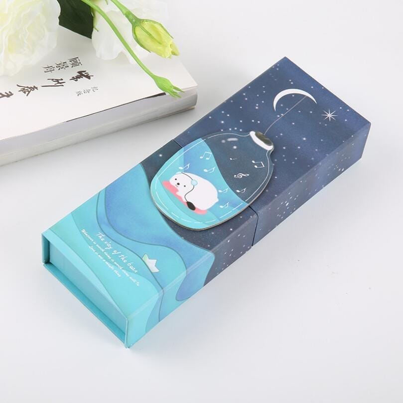 Creative Starry Sky Simple Multifunctional Folding Pen Holder Pencil Bag School Supplies (Listen to Starry Sky B)