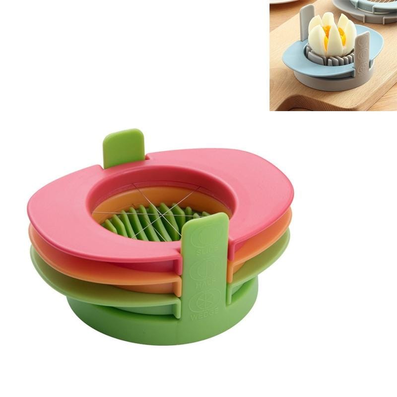 3 in 1 Multifunctional Egg Cutter Half-cut Egg Tool (Colorful)