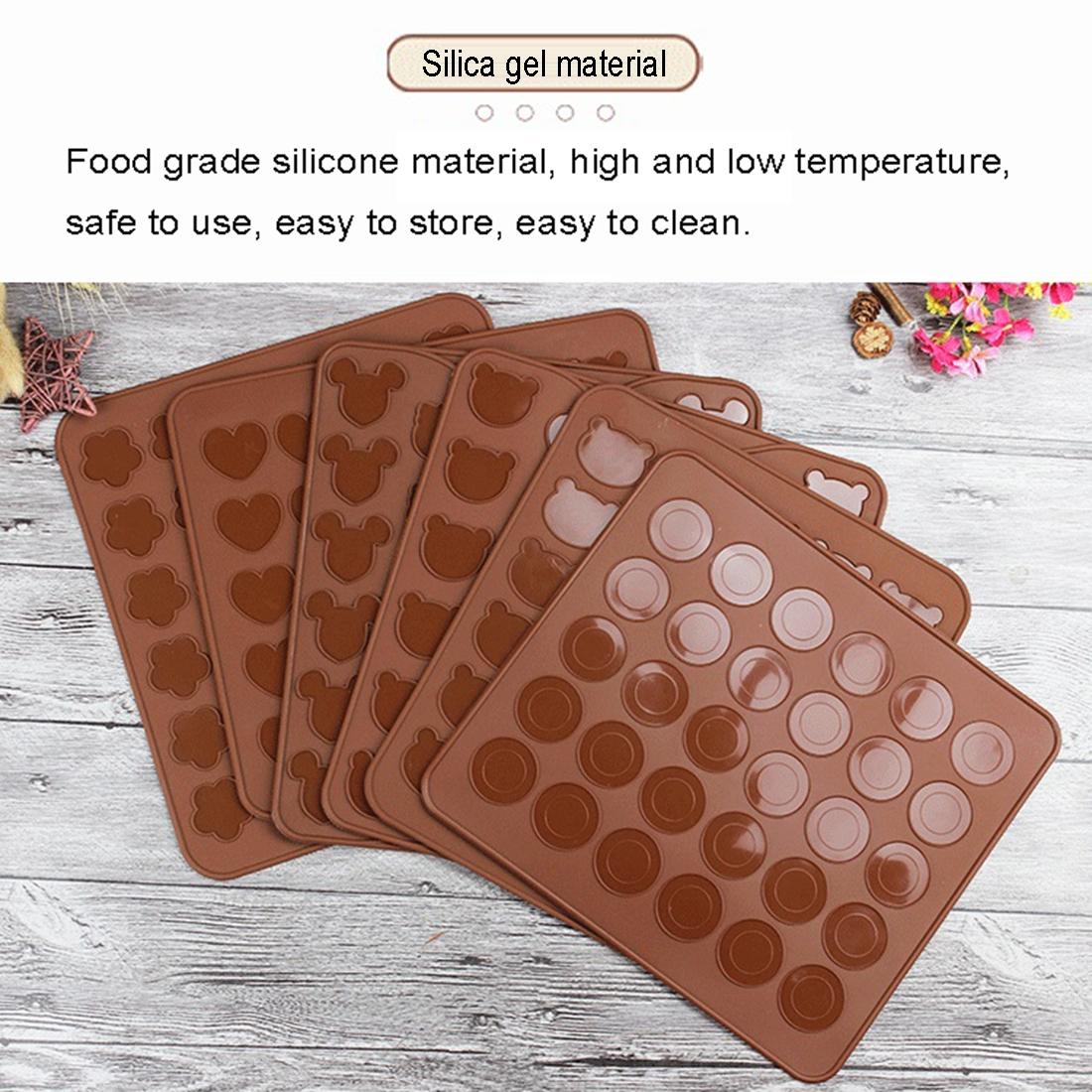 2 PCS Kitchen Roast Silicone Macaron Oven Baking Pad, Size: 26*29cm