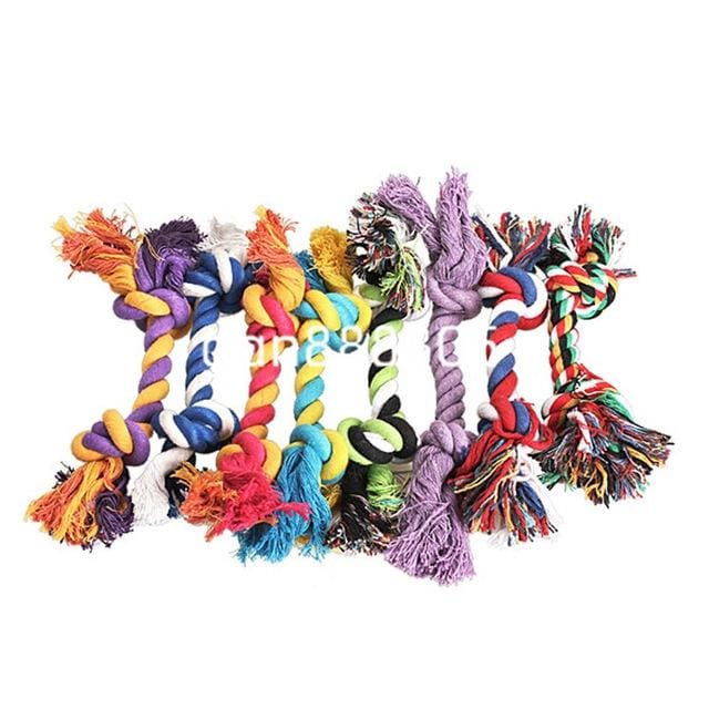 Pets dogs pet supplies Pet Dog Puppy Cotton Chew Knot Toy Durable Braided Bone Rope Funny Tool, Random Color Delivery (40cm)