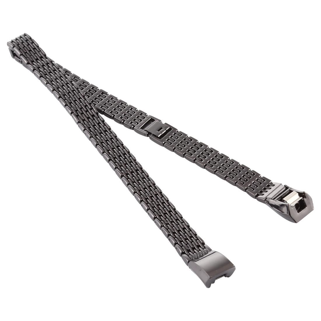 For Fitbit Alta Stainless Steel Replacement Wrist Strap Watchband (Black)