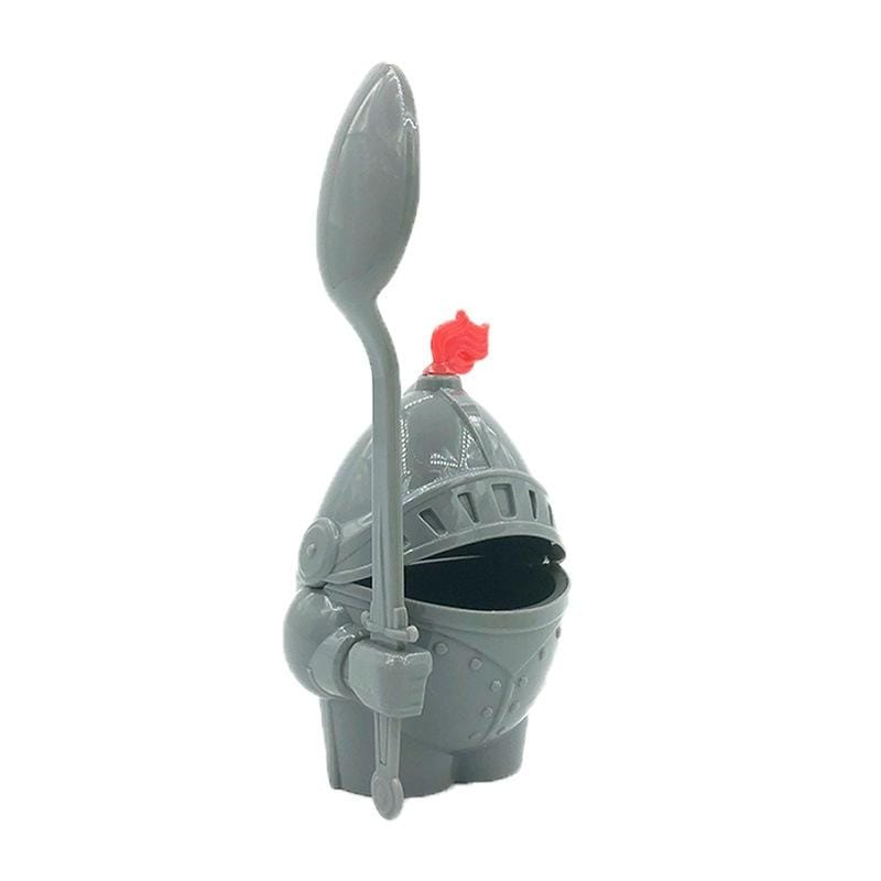 2 PCS Cartoon Knight Egg Cup Holder With Spoon Removable Warrior Egg Cup Holder