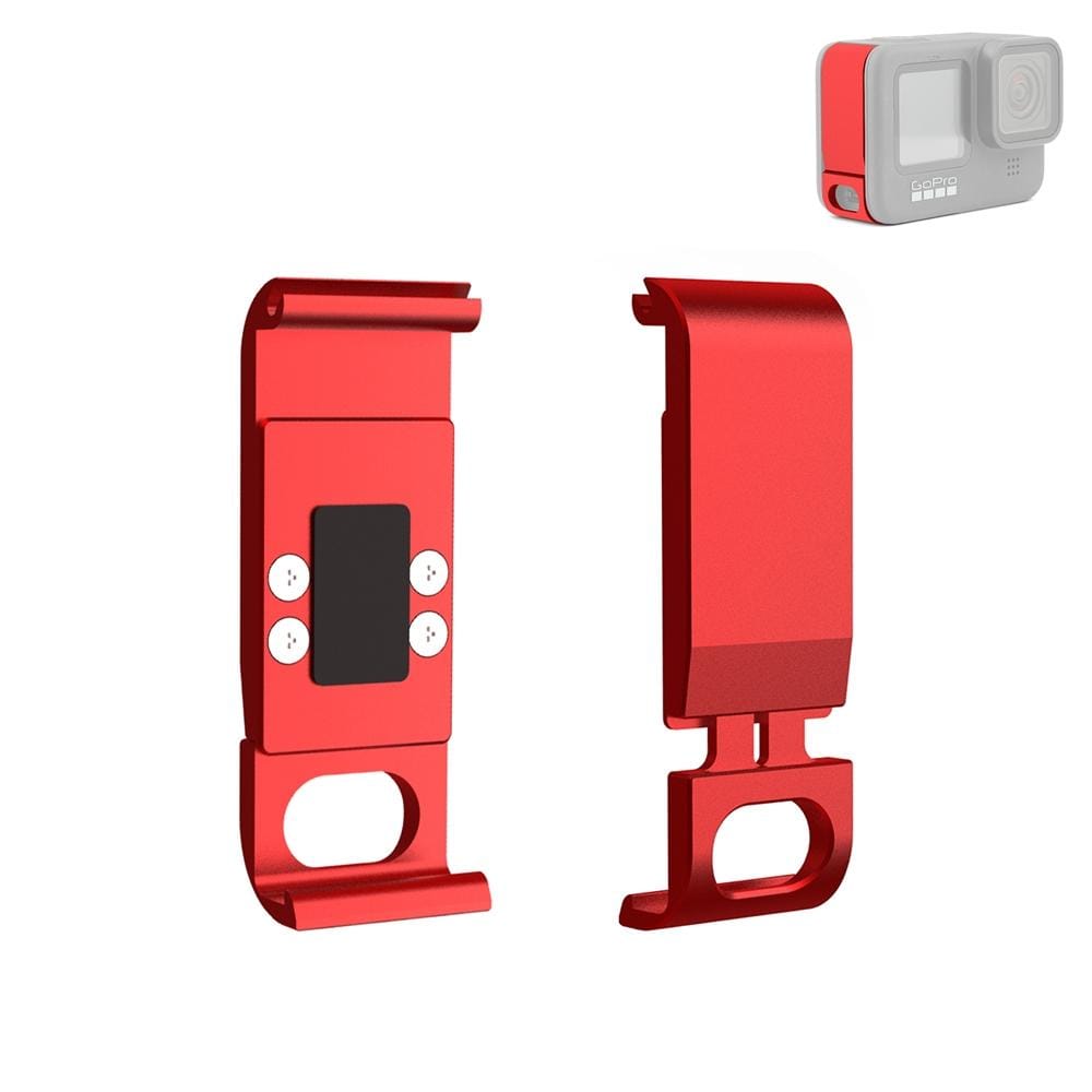 Metal Battery Side Interface Cover for GoPro HERO9 Black (Red)