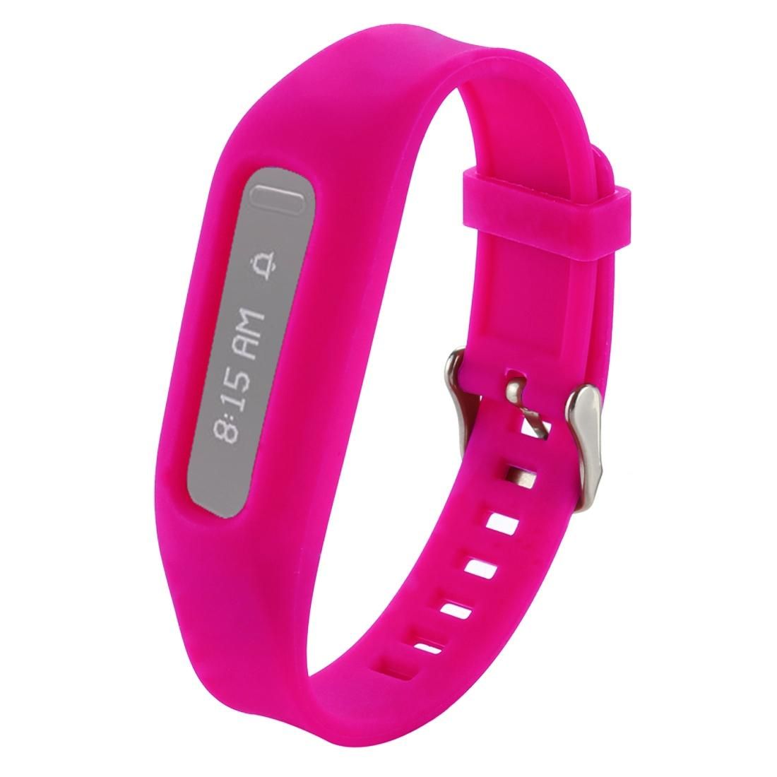 For Fitbit One Smart Watch Silicone Watchband, Length: about 24.2cm (Wine Red)