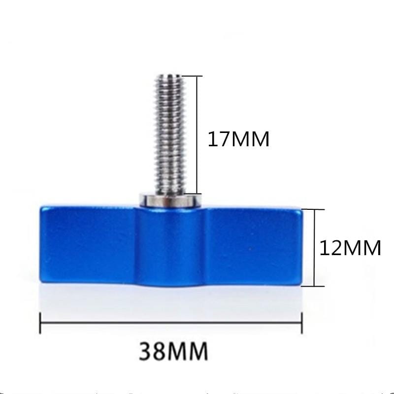 10PCS T-shaped Screw Multi-directional Adjustment Hand Screw Aluminum Alloy Handle Screw, Specification:M4 (Blue)