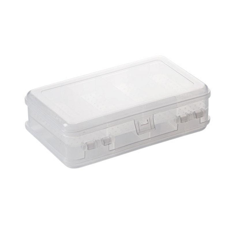 5 PCS Double Layer 10 Grid Portable Jewelry Box Transparent Earring Storage Box, Random Color Delivery
