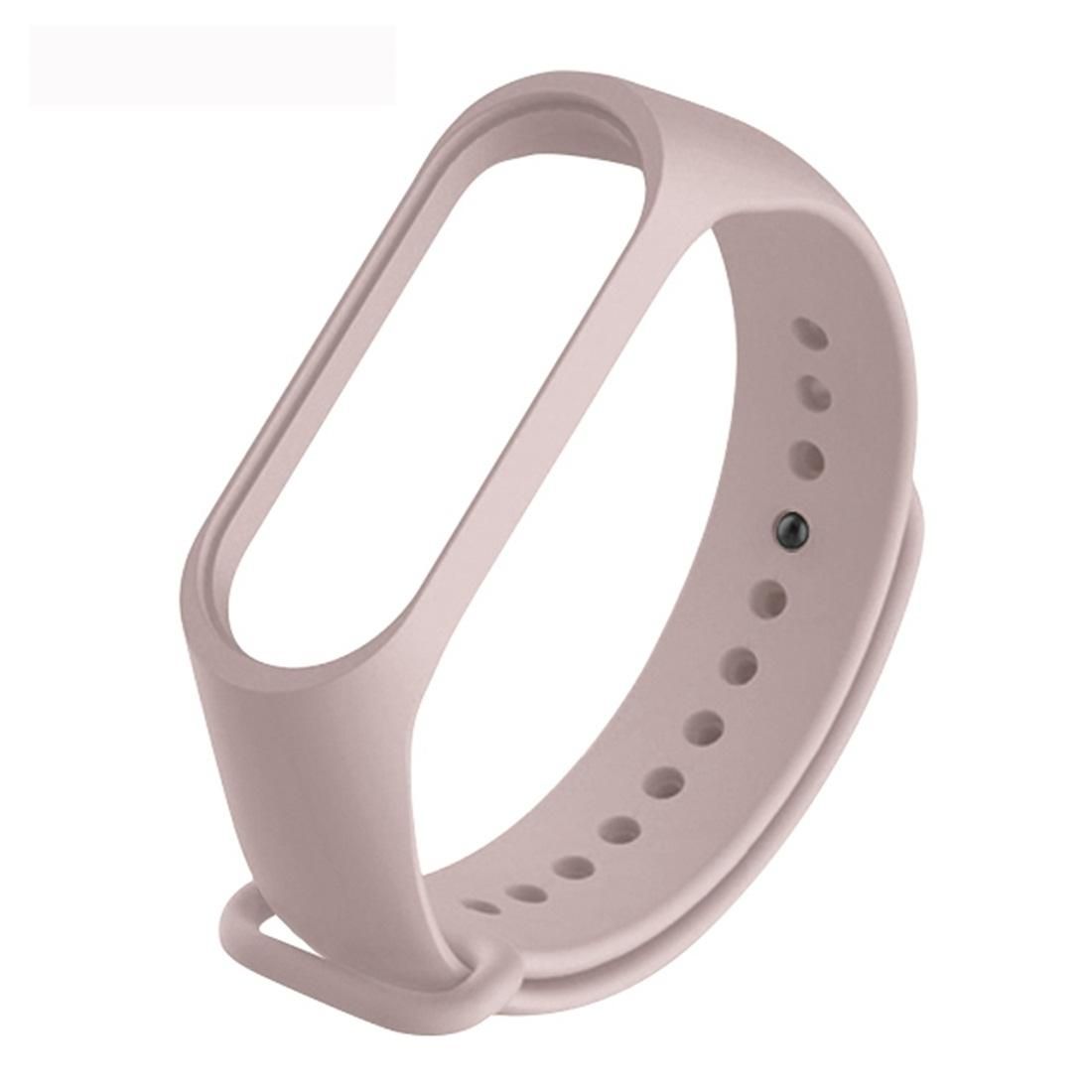 Pure Color Soft TPU Replacement Watchbands for Xiaomi Mi Band 4, Host Not Included (Pink)