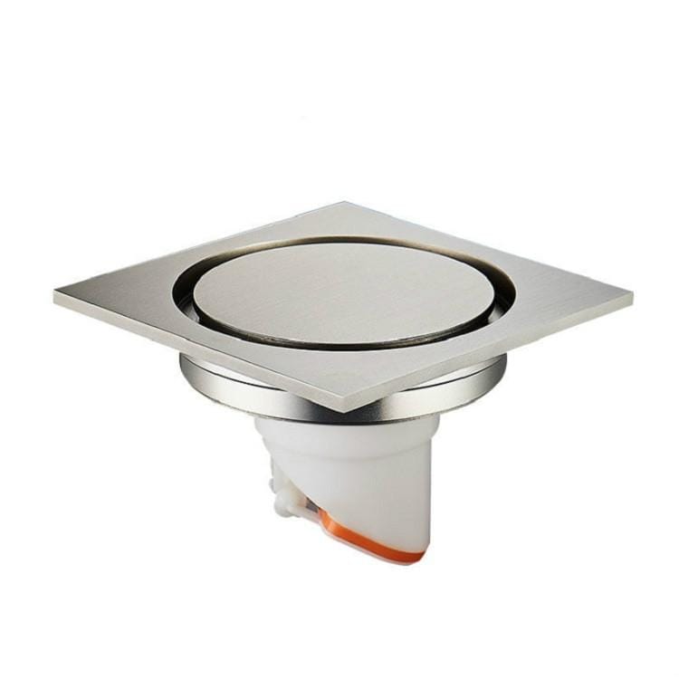 Kitchen Toilet Sewer Deodorant Anti-flooding Anti-odor Invisible Floor Drain (Brushed Silver)