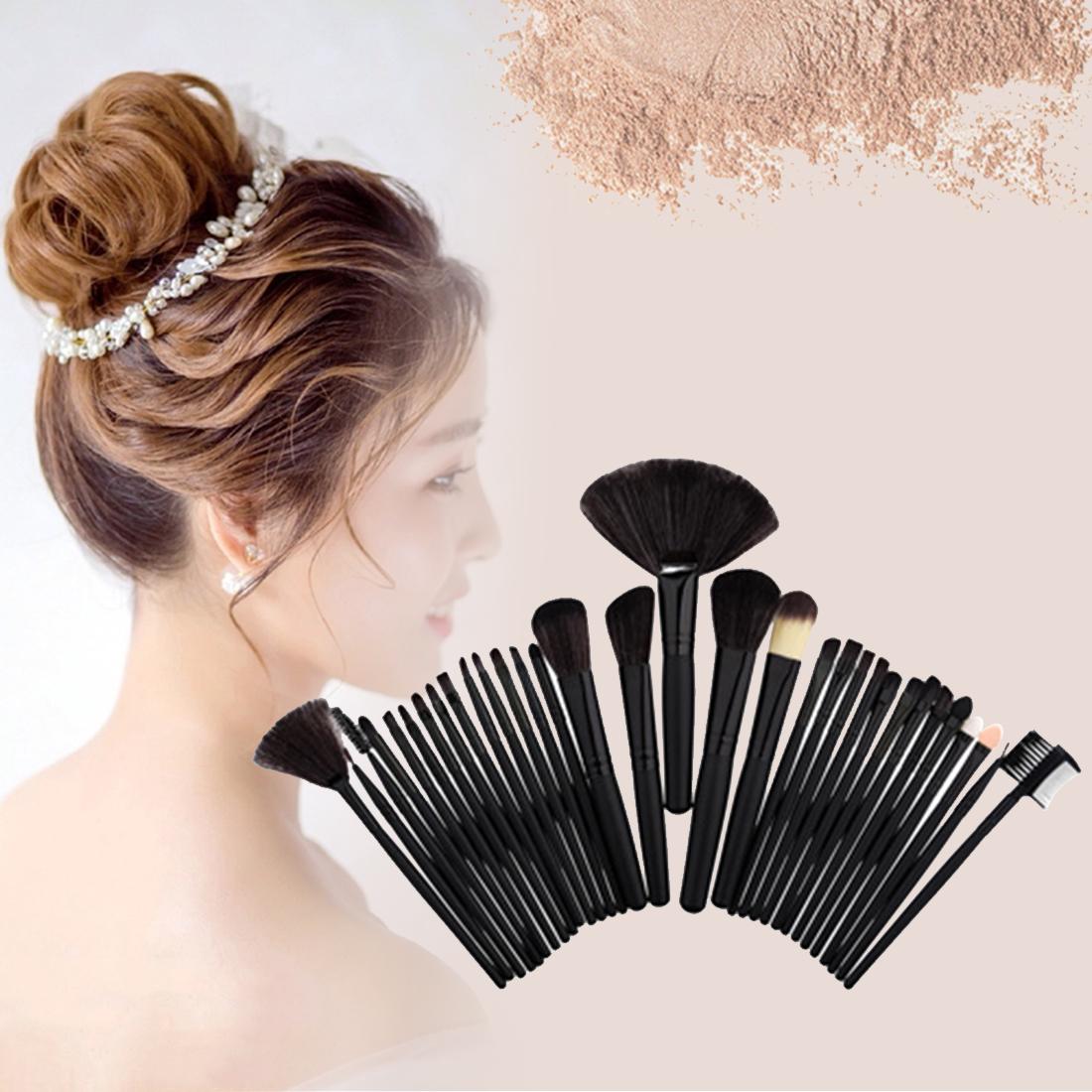 32 in 1 Wood Handle Makeup Brush Cosmetic Foundation Cream Powder Blush Makeup Tool Set (Style1)