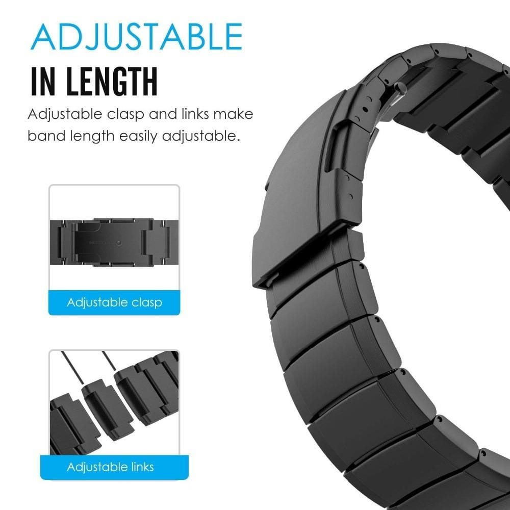 22mm For Huawei Watch GT2e GT2 46mm A Stainless Steel Strap with Turtle Back Buckle (Black)