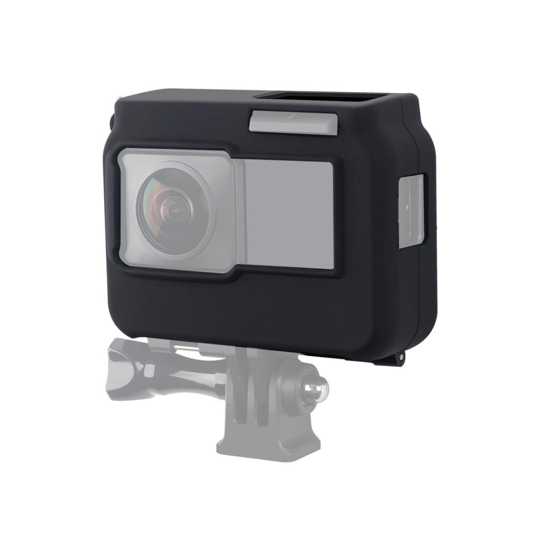 For Insta360 One R Panoramic Camera with Frame Shockproof Silicone Protective Case (Black)