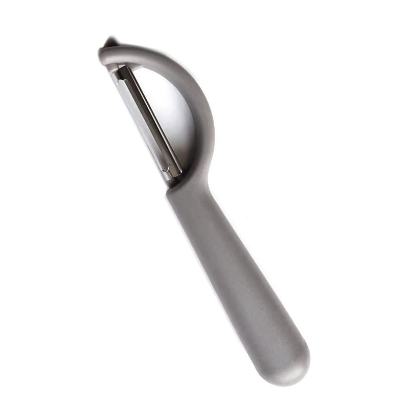 4 PCS Stainless Steel Round Handle Peeler Sugar Cane Scraper  Fruit Plane (Light Gery)