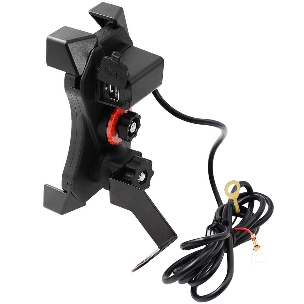 CS-513E1 12V 2A Motorcycle Scalable Mobile Phone USB Charger Holder, Rearview Mirror Version (Style2)