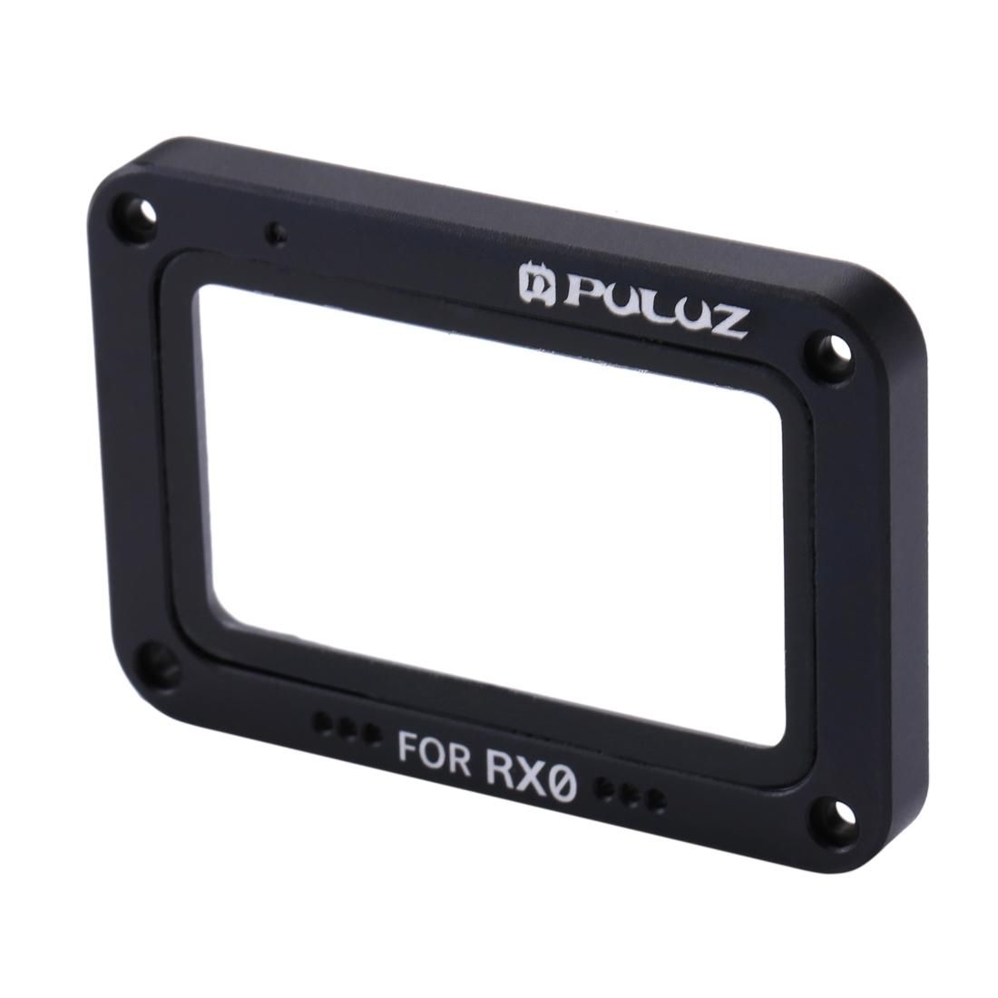 PULUZ Aluminum Alloy Flame + Tempered Glass Lens Protector for Sony RX0 / RX0 II, with Screws and Screwdrivers (Red)