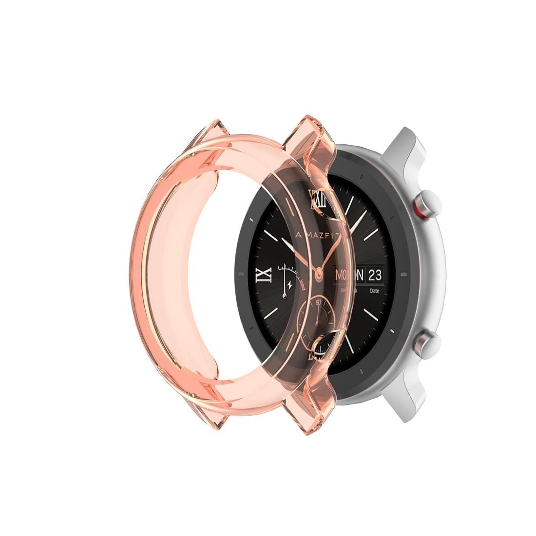 For Huami Amazfit GTR 42mm TPU Half Case Watch Case (Transparent Orange)