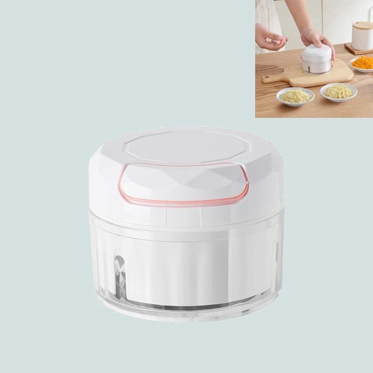 Household Multi-function Kitchen Garlic Device Manual Pounding Garlic (White)
