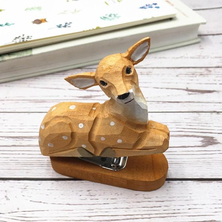 24/6 26/6 Handmade Wood Animal Mini Stapler Paper Office School Smart Home Kit (Style19)