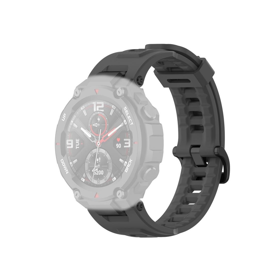 For Huami Amazfit T-Rex A1918 Tyrannosaurus Silicone Watch Strap (Dark Gray)