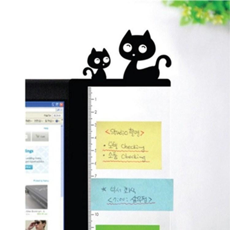 Computer Monitor Side Board Message Board With Convenient Ruler, Position:Monitor Right (Cat)