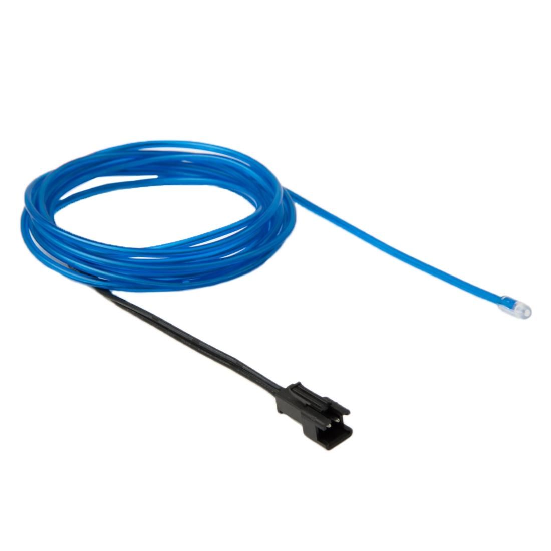 EL Cold Blue Light Waterproof Round Flexible Car Strip Light with Driver for Car Decoration, Length: 2m (Red)
