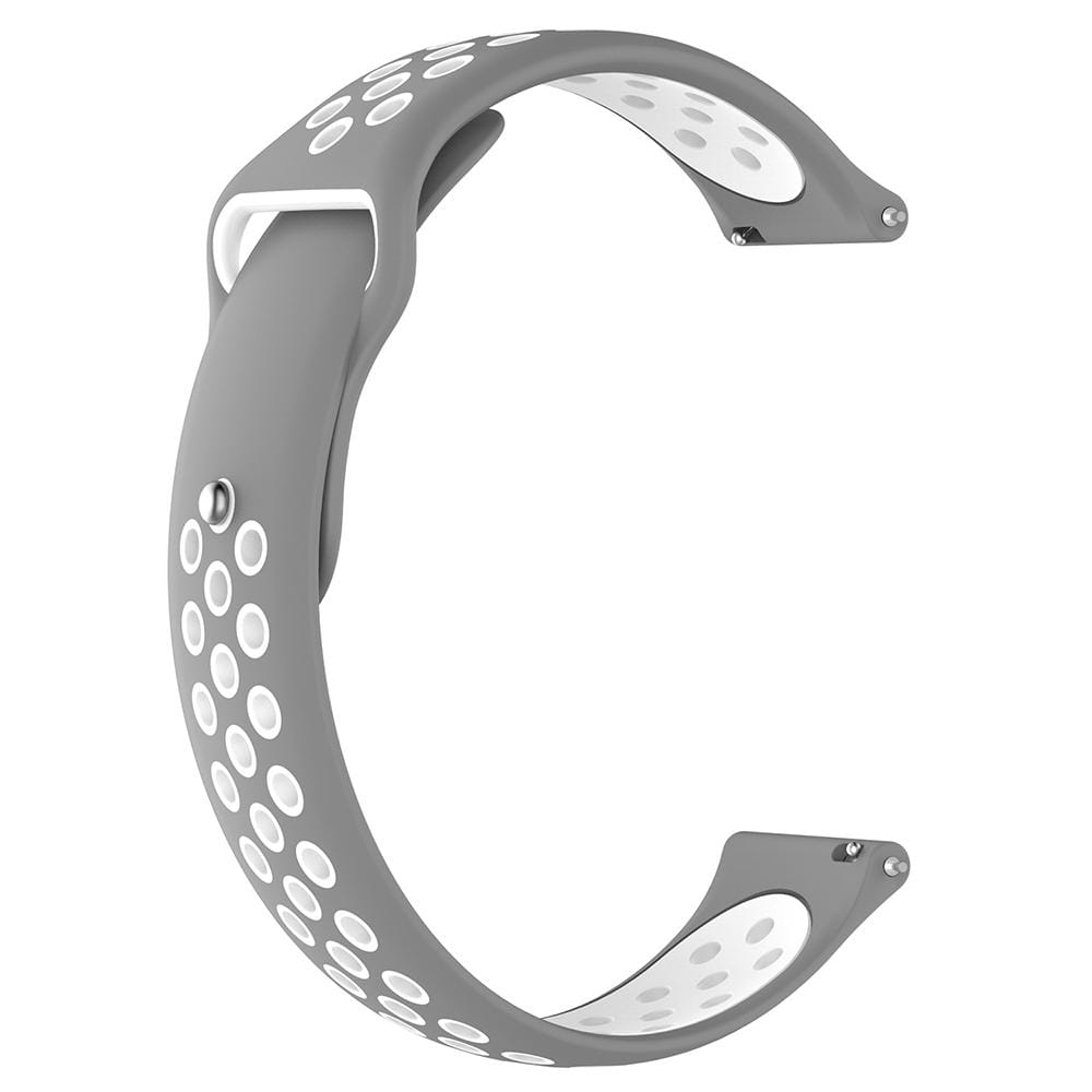 For Garmin Vivoactive3 Two-colors Replacement Wrist Strap Watchband (Grey White)