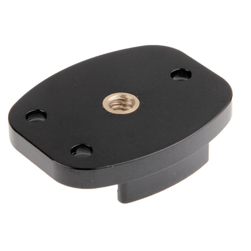 Aluminum Flat Surface W Shape Mount Tripod Camera Adapter for GoPro Hero 4 / 3+ / 3 / 2 / 1, Size: 5cm x 4cm x 1.5cm (Black)